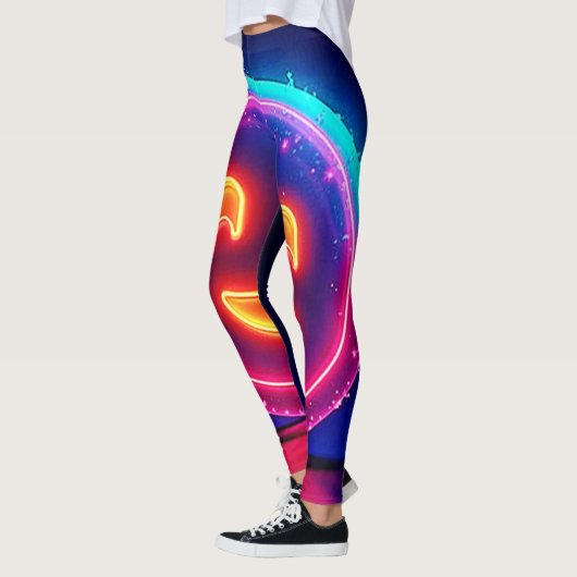 Neon Smile: Bright Happy Glow Design レギンス (左)