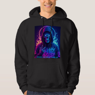 NEON SOUL Cyberpunk Skeleton Graffiti Hoodie パーカ