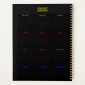 Neon Sparrow with Glowing Accents プランナー手帳 (裏面)