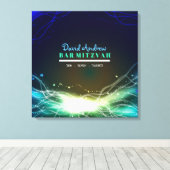 NEON STAR白熱［赤熱］光を放つバルミツワーサインインメモリーボード キャンバスプリント (インサイチュ (ウッドフロア))