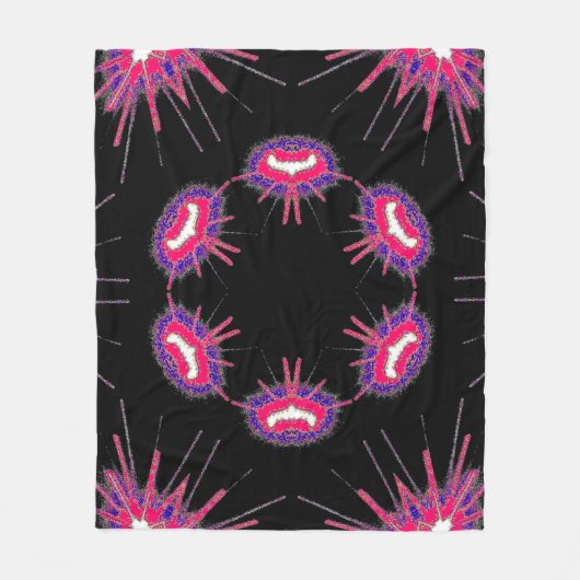 Neon Starburst Blanket フリースブランケット (正面)