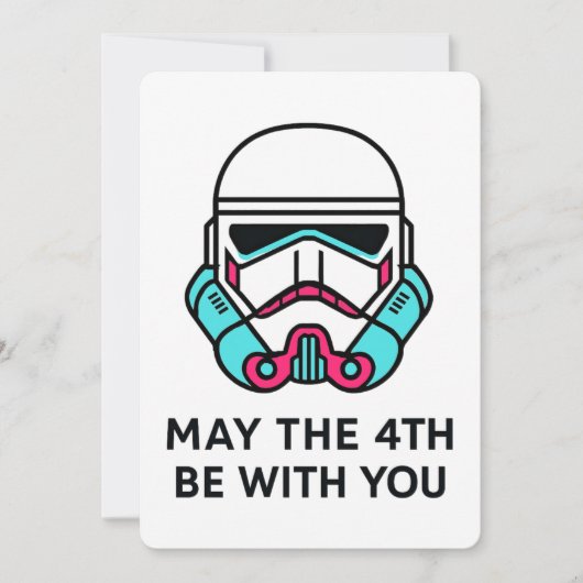 Neon Stormtrooper May the 4th Be With You Poster 招待状 (正面)