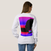 Neon Stripe Profile – Pop Art Sweatshirt スウェットシャツ (裏面フル)