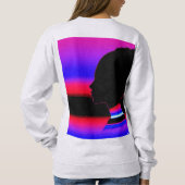 Neon Stripe Profile – Pop Art Sweatshirt スウェットシャツ (裏面)