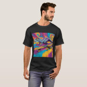Neon Swirl Dino Skater Tシャツ (正面フル)