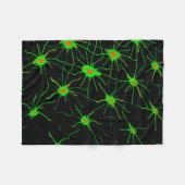 Neon Synapse Grid Fleece Blanket フリースブランケット (正面(横))