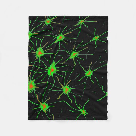 Neon Synapse Grid Fleece Blanket フリースブランケット (正面)