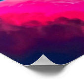 Neon Synthwave Alien Planet Landscape Graphic ポスター (角)