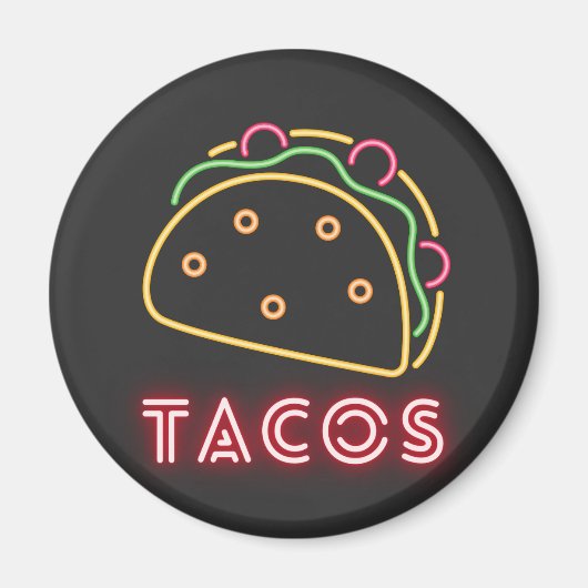 Neon Tacos Symbol マグネット (正面)