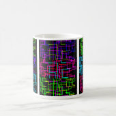 Neon Tech Pattern コーヒーマグカップ (中央)