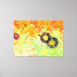 Neon Thistle Abstraction キャンバスプリント