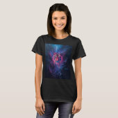 Neon Thunder Tiger Abstract Electric Glow Tシャツ (正面フル)