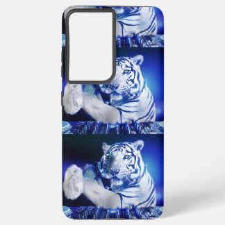 Neon Tiger DJ Phone Case – EDM Festival Cyberpunk  Samsung Galaxy S21 Ultraケース