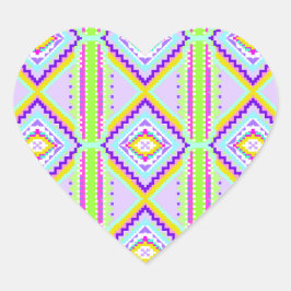 Neon Tribal Dreams Kaleidoscope ハートシール