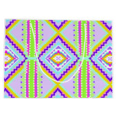 Neon Tribal Dreams Kaleidoscope ラージペーパーバッグ (裏面)