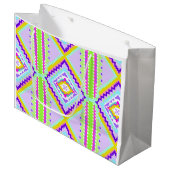 Neon Tribal Dreams Kaleidoscope ラージペーパーバッグ (正面アングル)