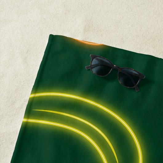 Neon Tropical Fruit Pattern Beach Towel ビーチタオル (インサイチュ)