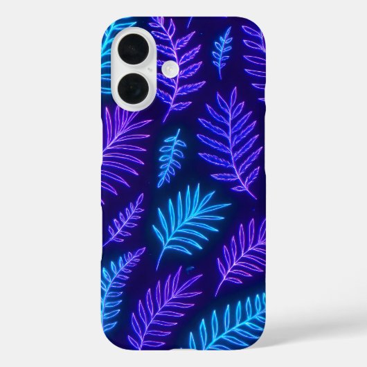 Neon Tropical Leaves Phone Case Case-Mate iPhoneケース (裏面)