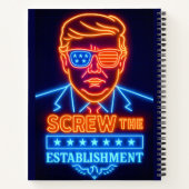Neon Trump Screw the Establishment Notebook ノートブック (裏面)