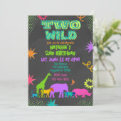 Neon Two Wild Animals 2nd Birthday 招待状 (スタンド正面)