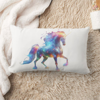 Neon Unicorn Art – Glowing Fantasy Horse Rainbow ランバークッション