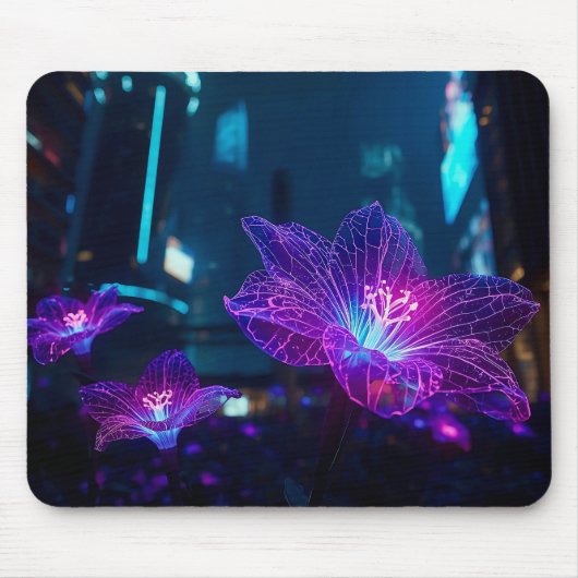 Neon Veins Glowing Mouse Pad | Bioluminescent マウスパッド (正面)