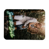 Neon Vertical Photo Save the Date Magnet マグネット (横)