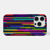 Neon Vertical Stripe Pattern iPhoneケース (裏面横)