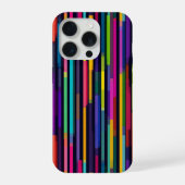 Neon Vertical Stripe Pattern iPhoneケース (裏面)