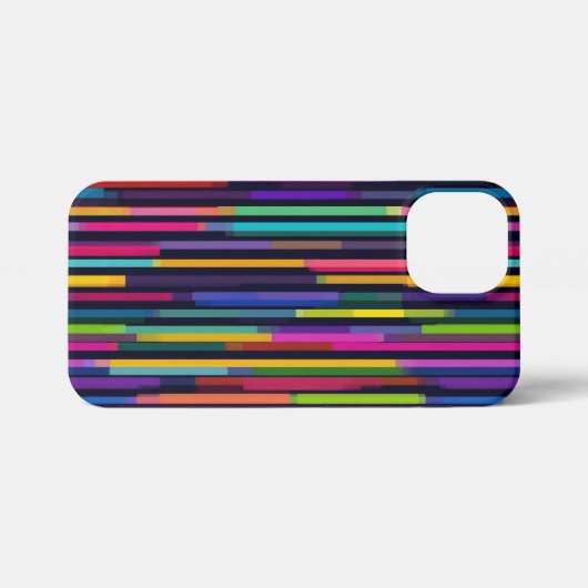 Neon Vertical Stripe Pattern iPhoneケース (裏面横)
