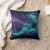 Neon Vortex Throw Pillow クッション (ブランケット)