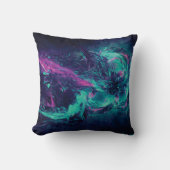 Neon Vortex Throw Pillow クッション (正面)