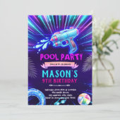 Neon Watergun Party Invitation 招待状 (スタンド正面)