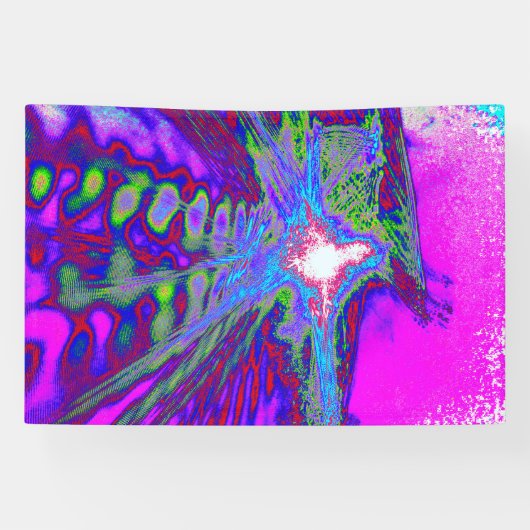 Neon Wave Burst – Abstract Indoor Banner 横断幕 (横)