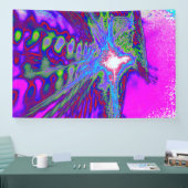 Neon Wave Burst – Abstract Indoor Banner 横断幕 (トレードショー)