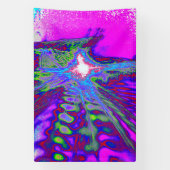 Neon Wave Burst – Abstract Indoor Banner 横断幕 (縦)