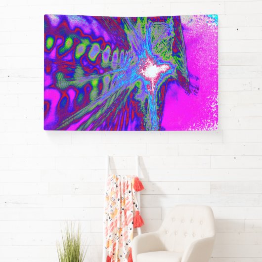 Neon Wave Burst – Abstract Indoor Banner 横断幕 (インサイチュ)
