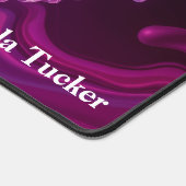 Neon Wave Futuristic Cyberpunk Gaming  デスクマット (コーナー)