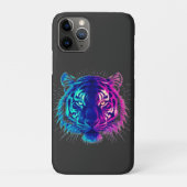 Neon White Tiger – Glowing Cyberpunk Wildlife Art Case-Mate iPhoneケース (裏)