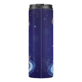 Neon Winter Galaxy Holiday Greeting タンブラー (裏面)