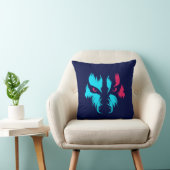 Neon Wolf Face クッション (椅子)