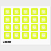 Neon yellow - add your logo  square Sticker スクエアシール (シート)