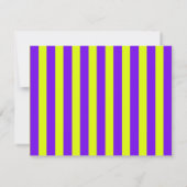 Neon Yellow-Green & Purple Wavy Note Card 招待状 (裏面)