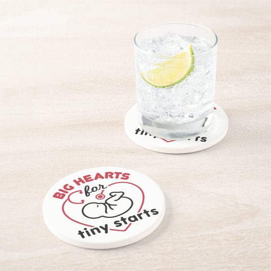 Neonatal NICUナースミニスタートの大ハート コースター (側面)