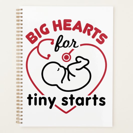 Neonatal NICUナースミニスタートの大ハート プランナー手帳 (正面)