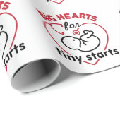 Neonatal NICUナースミニスタートの大ハート ラッピングペーパー (ロールコーナー)