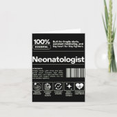 Neonatologist &amp; D Neonatology Gift Nicu Doctor カード (正面)