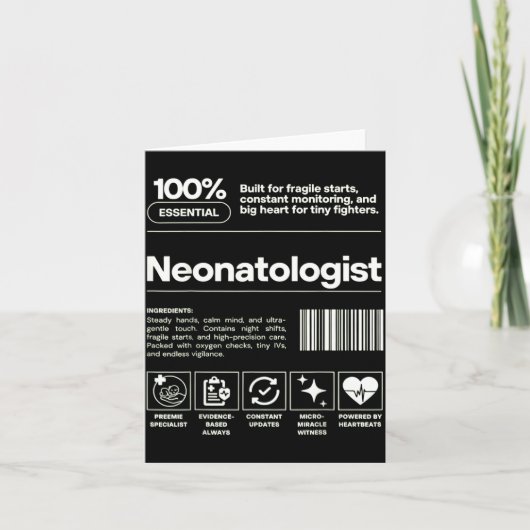 Neonatologist &amp; D Neonatology Gift Nicu Doctor カード (正面)