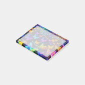 Neonfarbener Notizzettel mit Schmetterlingsmotiv ポストイット (アングル)