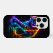 Neonfarbener Tiger iPhoneケース (裏面横)